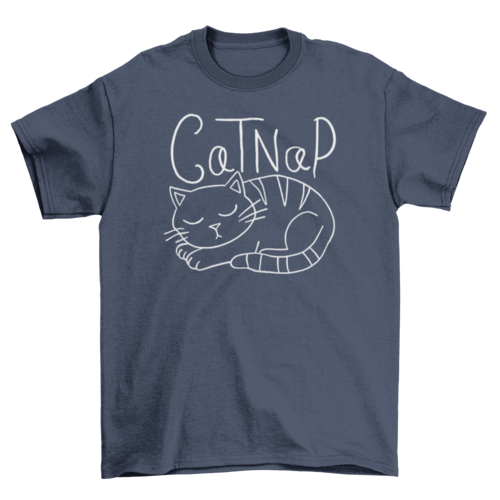 Cat Nap T-Shirt - NAVY - M