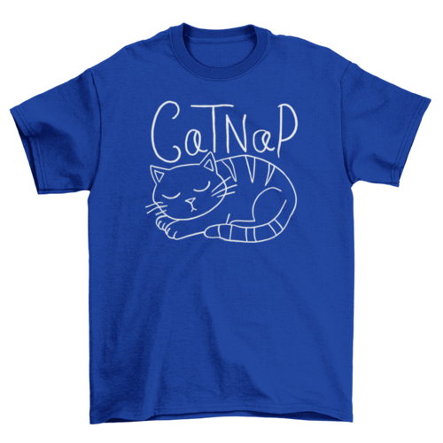 Cat Nap T-Shirt - ROYAL - M