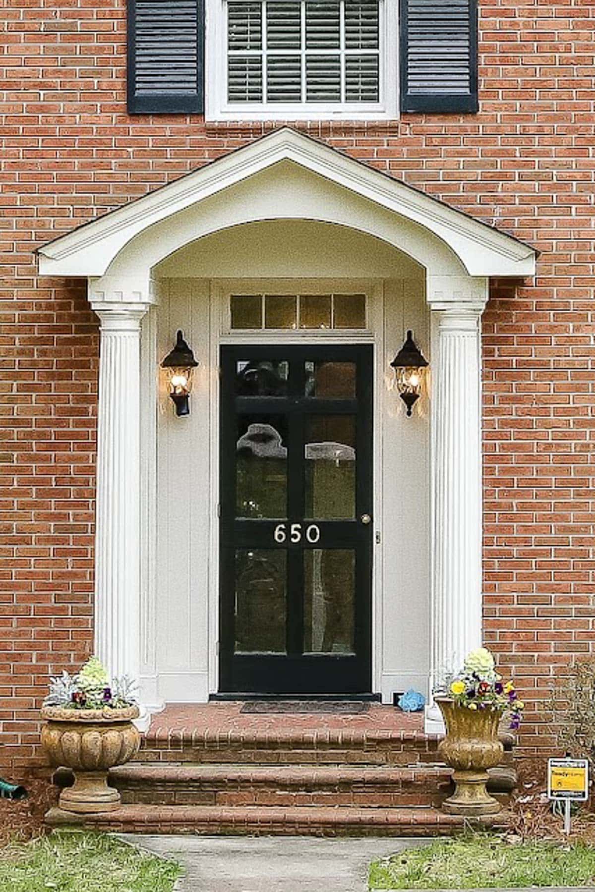 colonial front door before