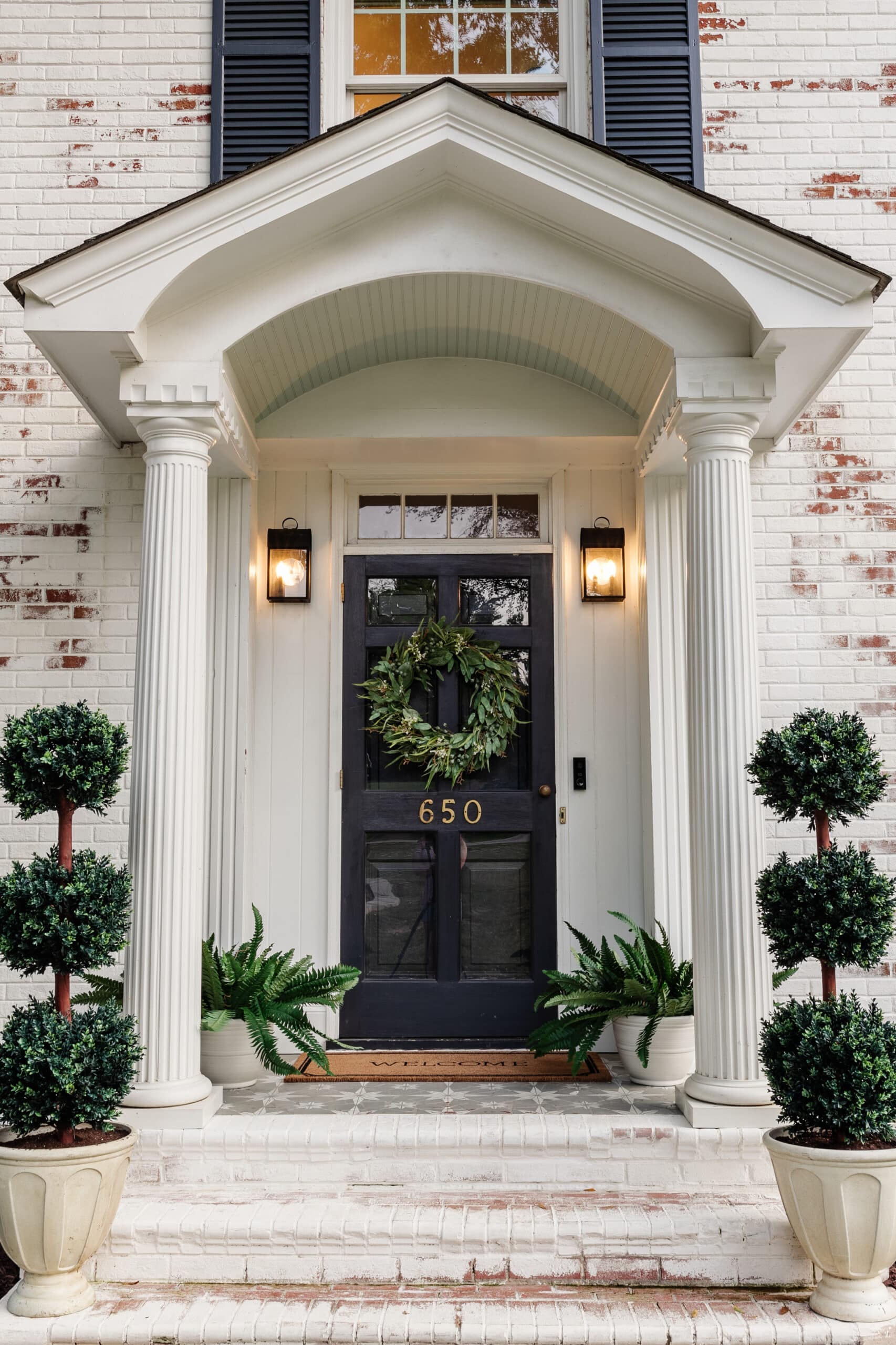 colonial house front porch decor