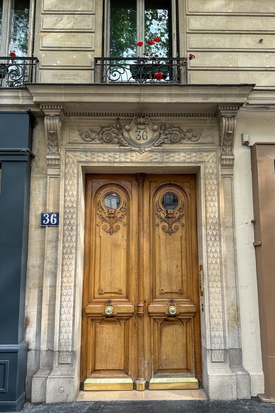 wood door in paris