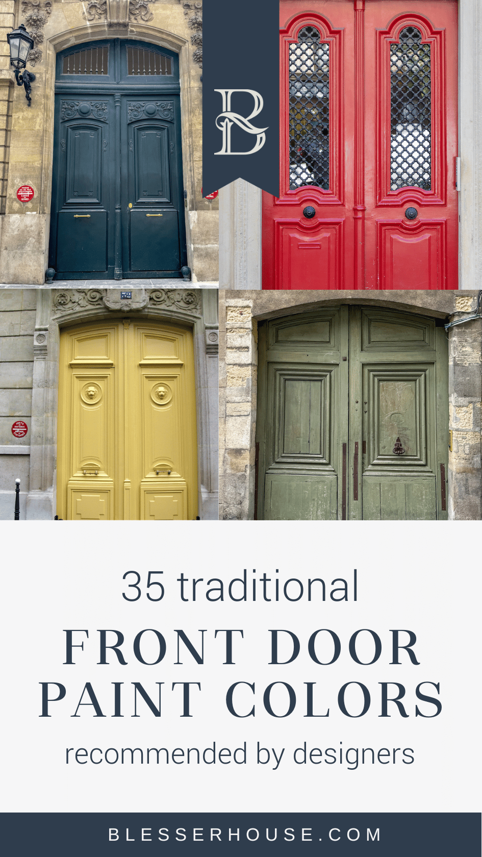 traditional front door paint color ideas