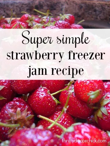 simple strawberry freezer jam