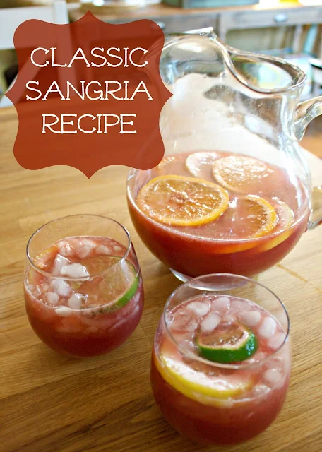 red sangria in glasses