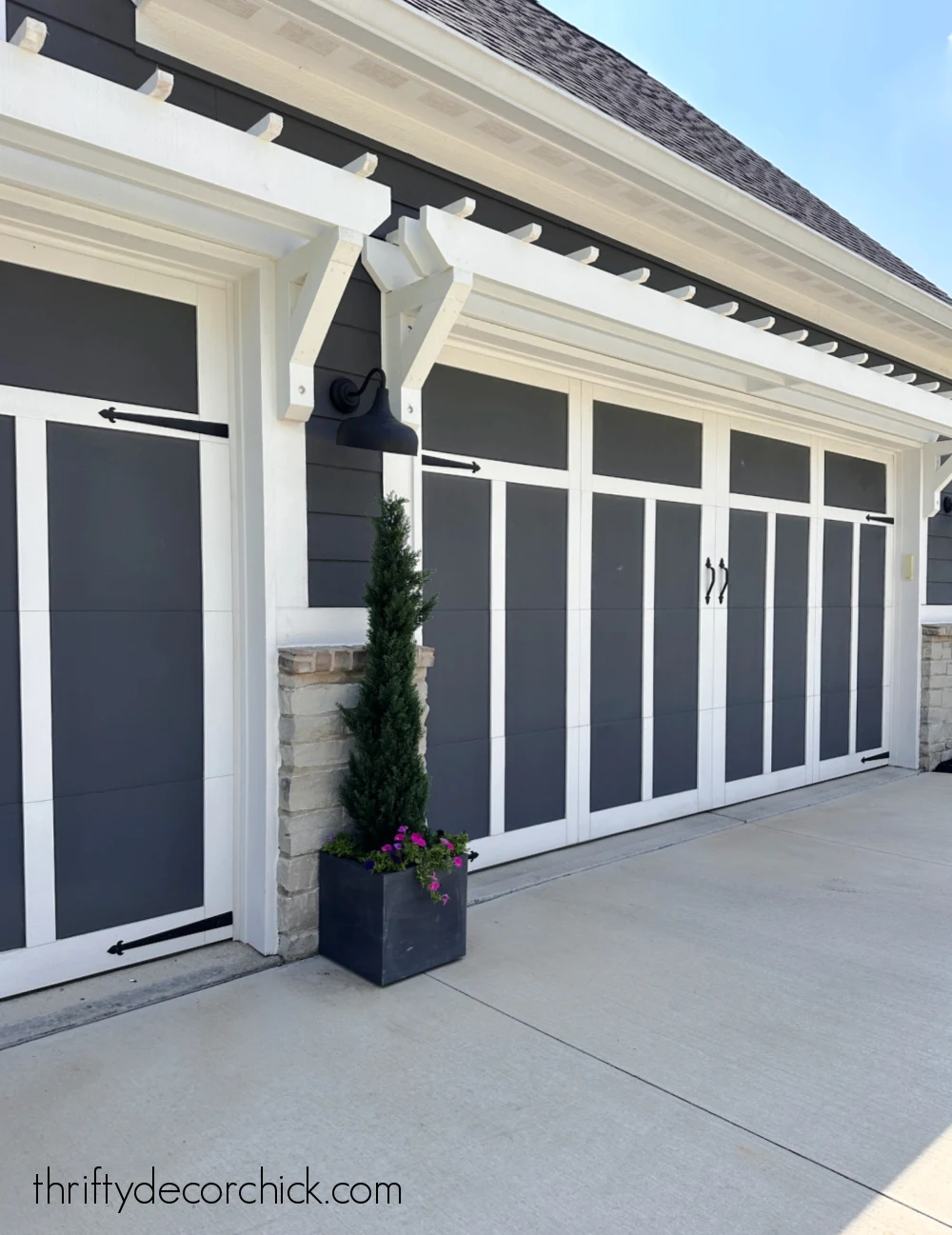 Craftsman pergola over garage