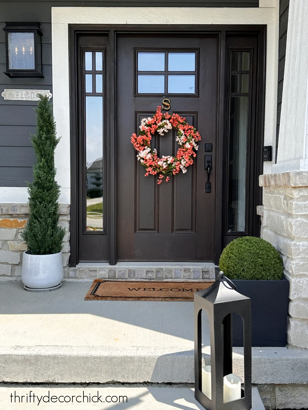 wood craftsman door with windows