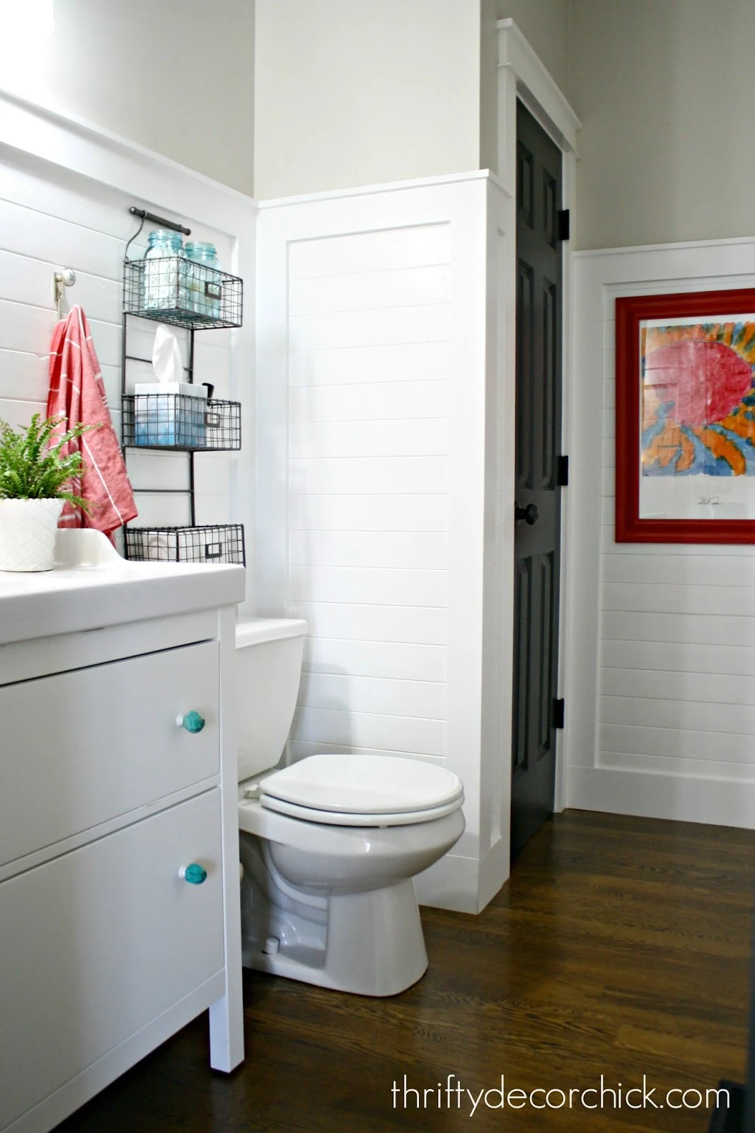 black door white shiplap