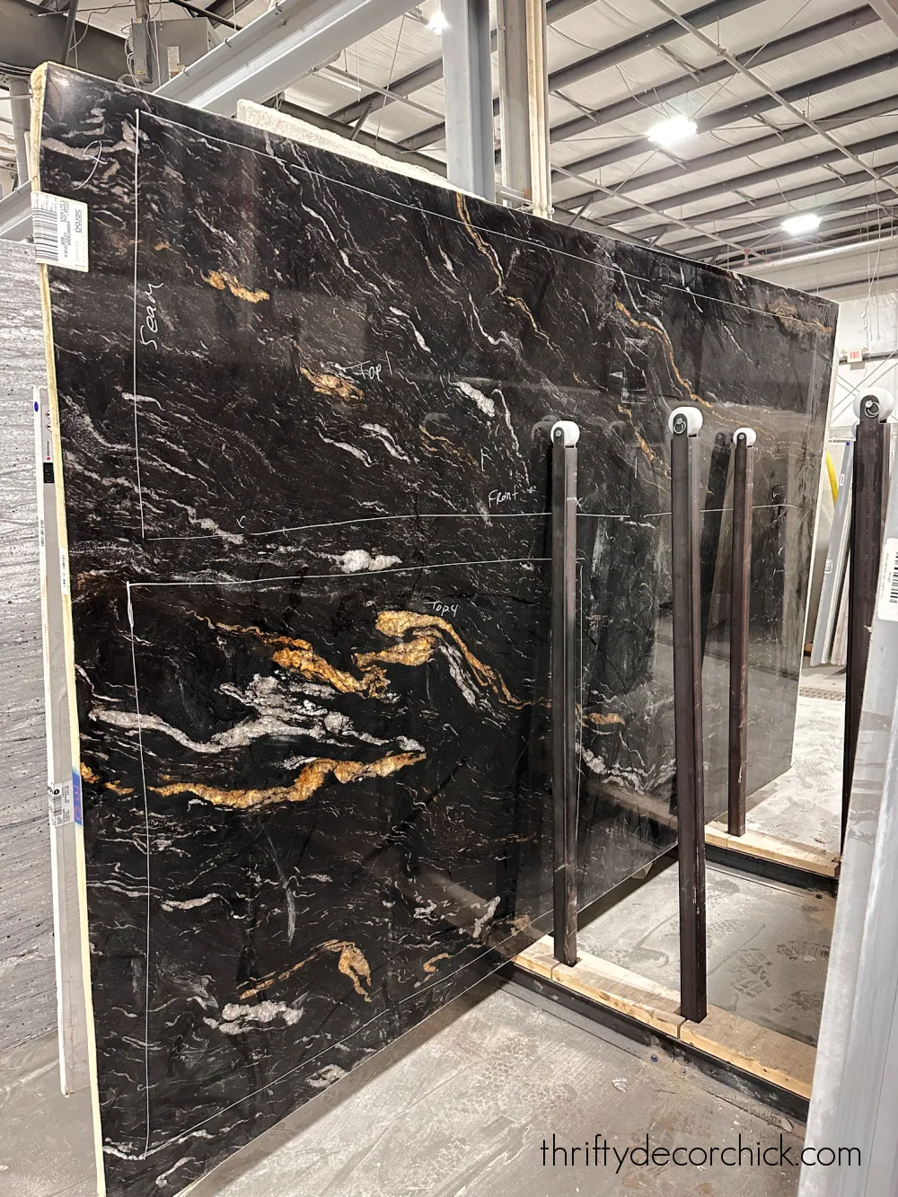 black white gold granite large veins