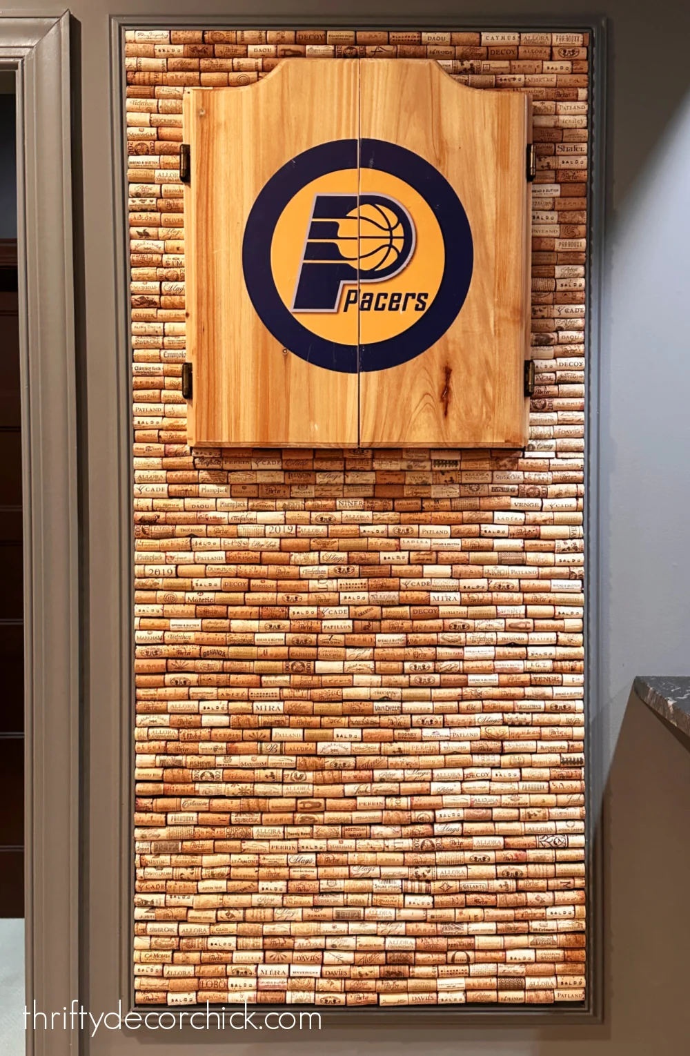 decorative wine cork dart board