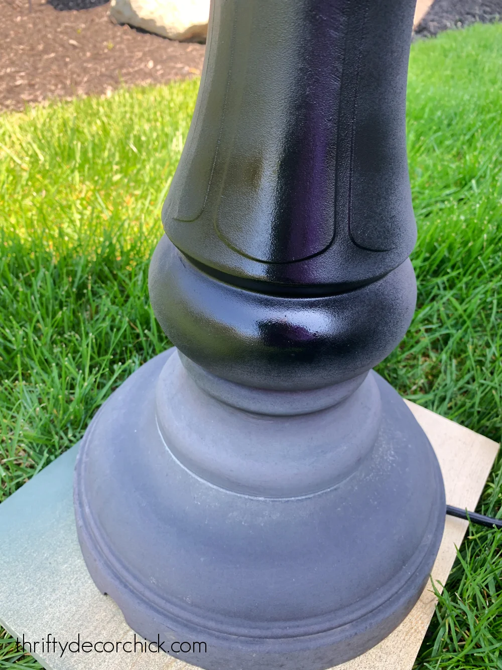 spray painting metal outdoor fountain