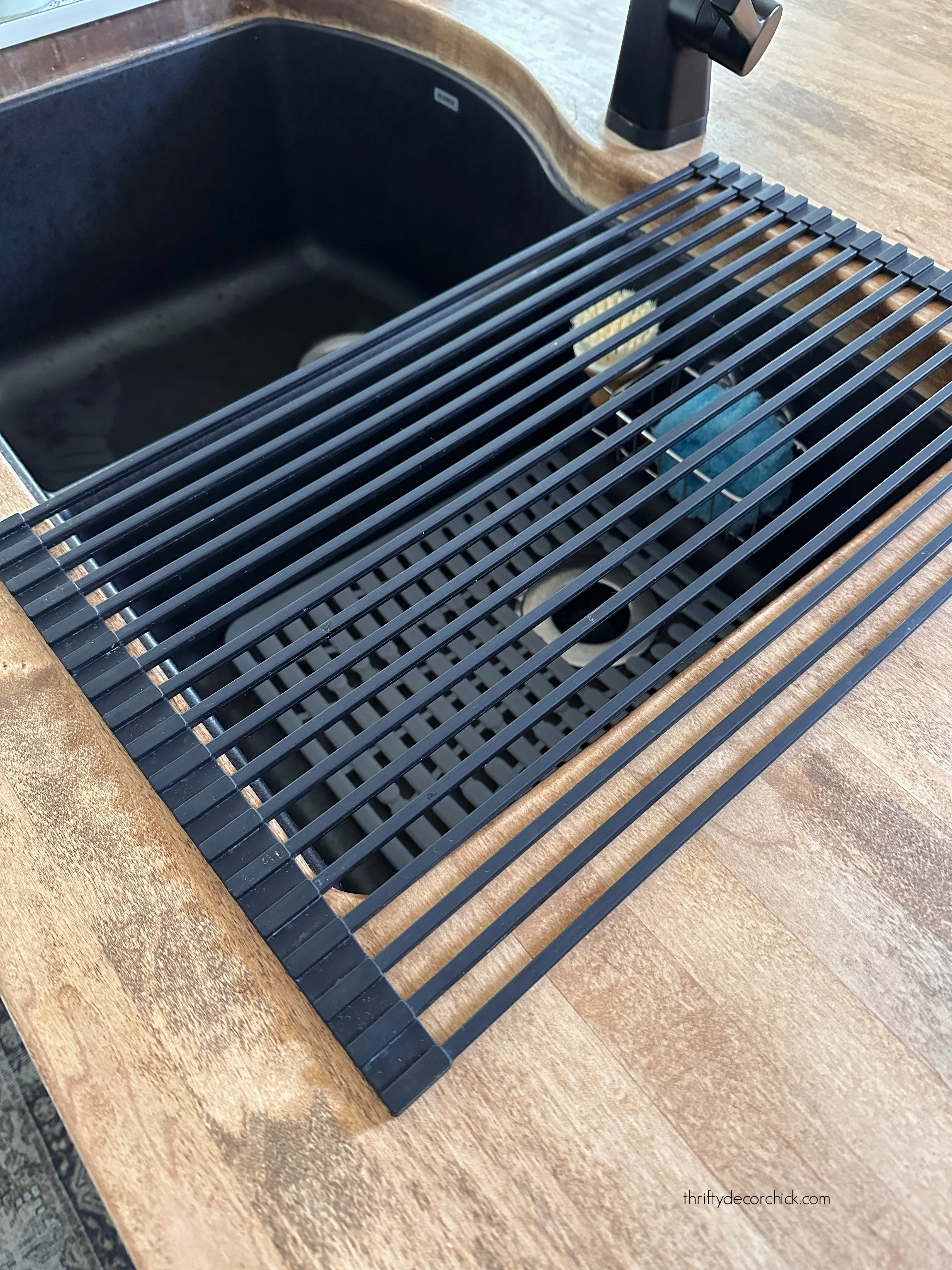 black over sink drying rack