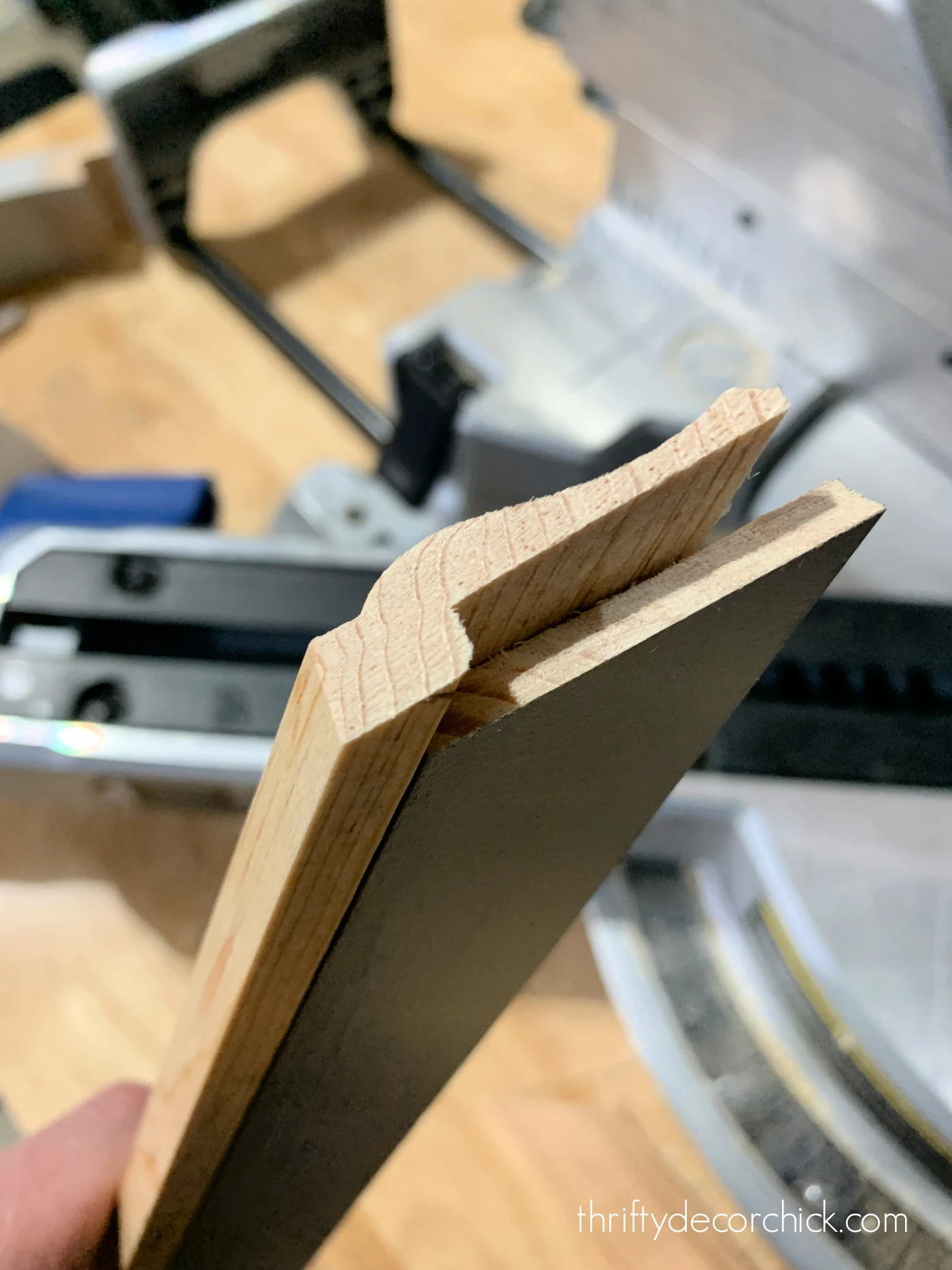 cutting molding with uneven bottom profile