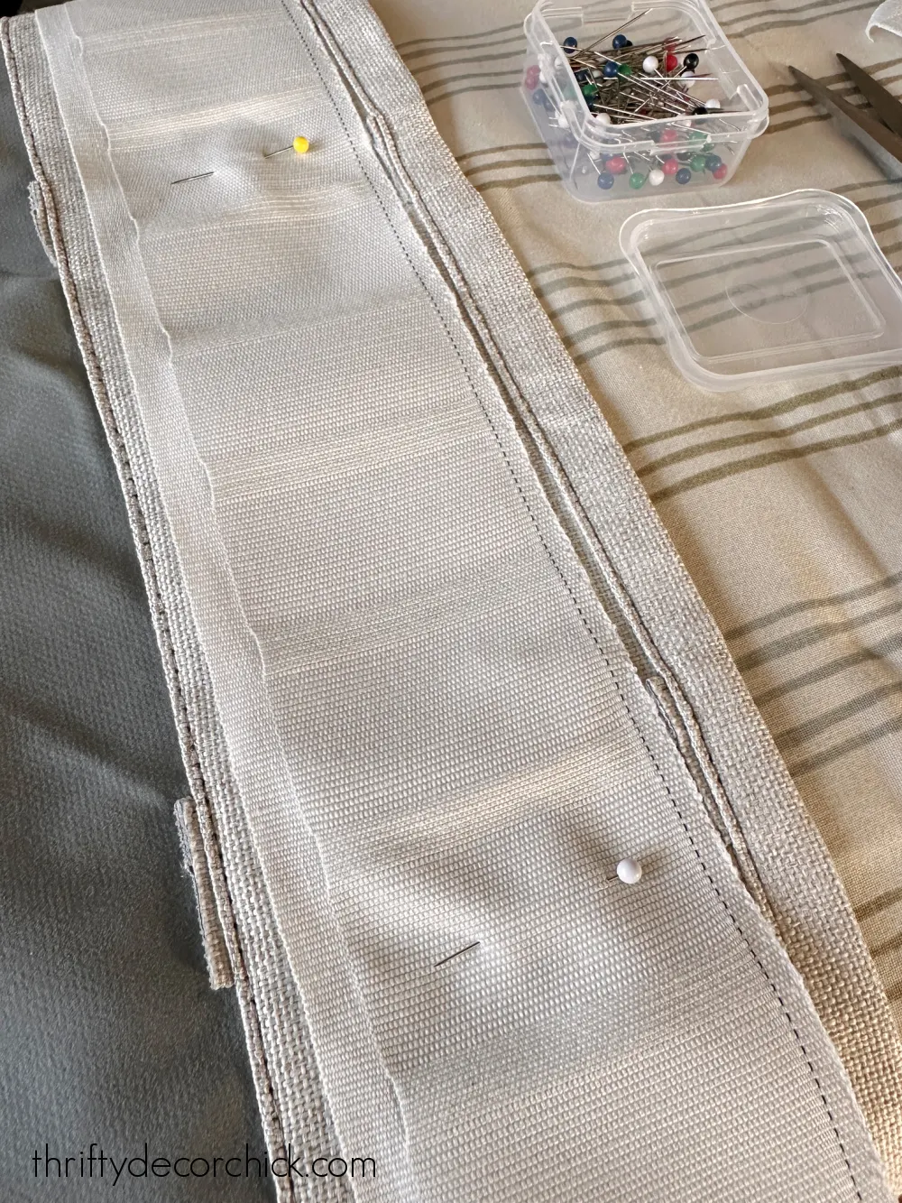 replacing tab top with pleats