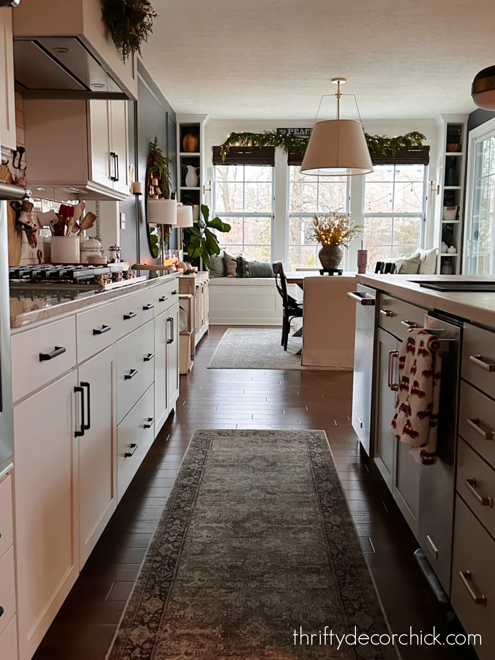 open kitchen and dining room