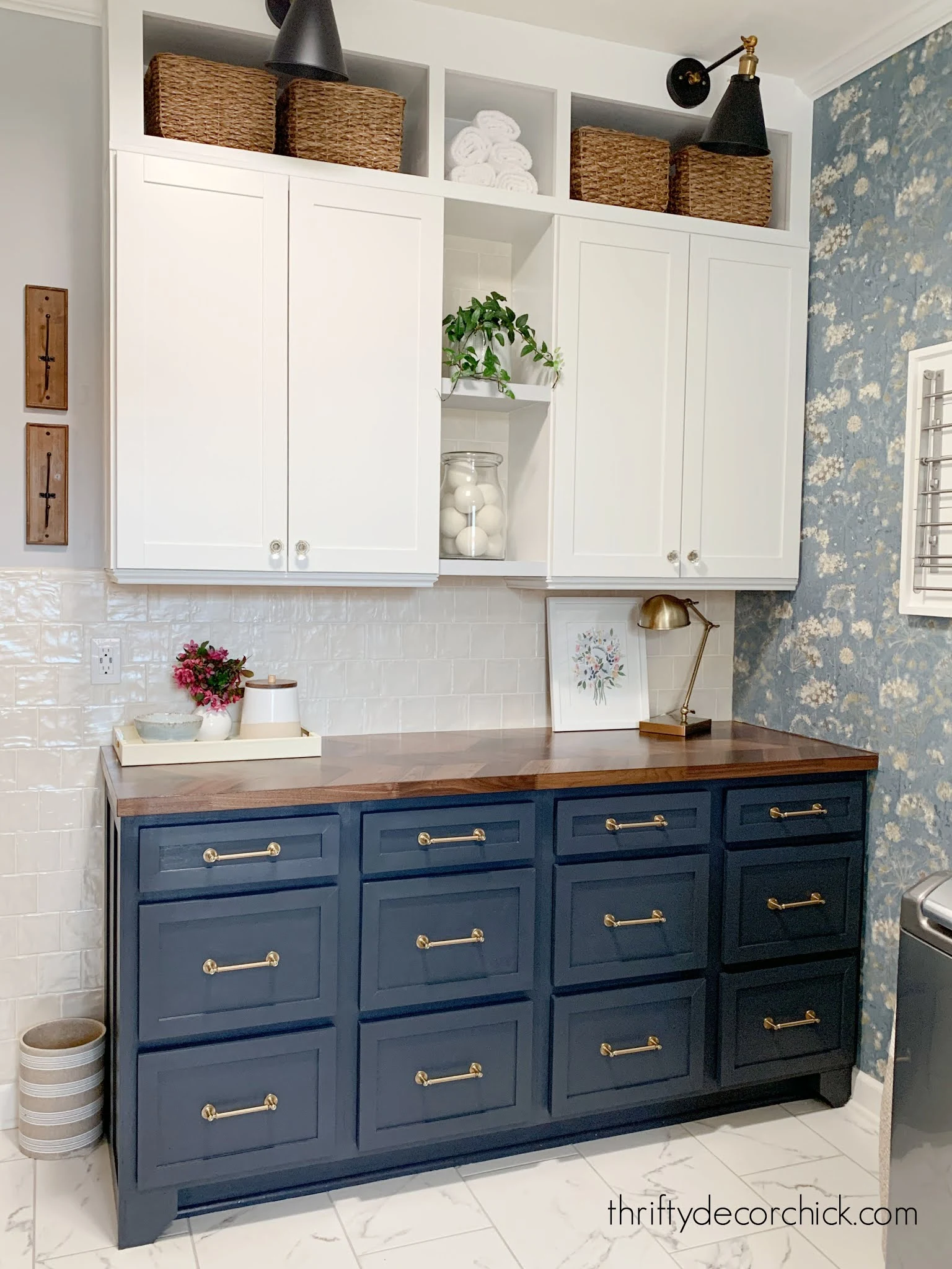 dark blue drawer base cabinets