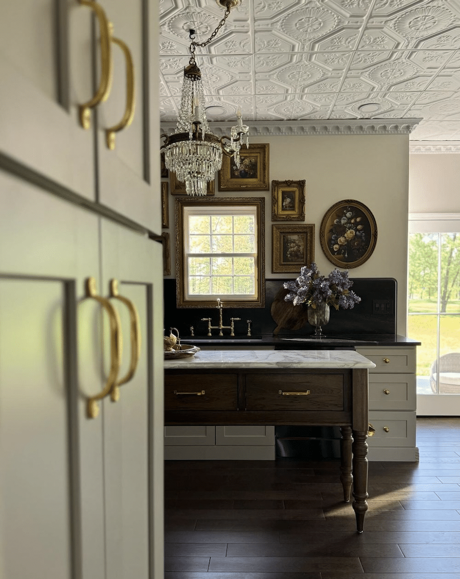 pressed tin ceiling tiles to cover a popcorn ceiling