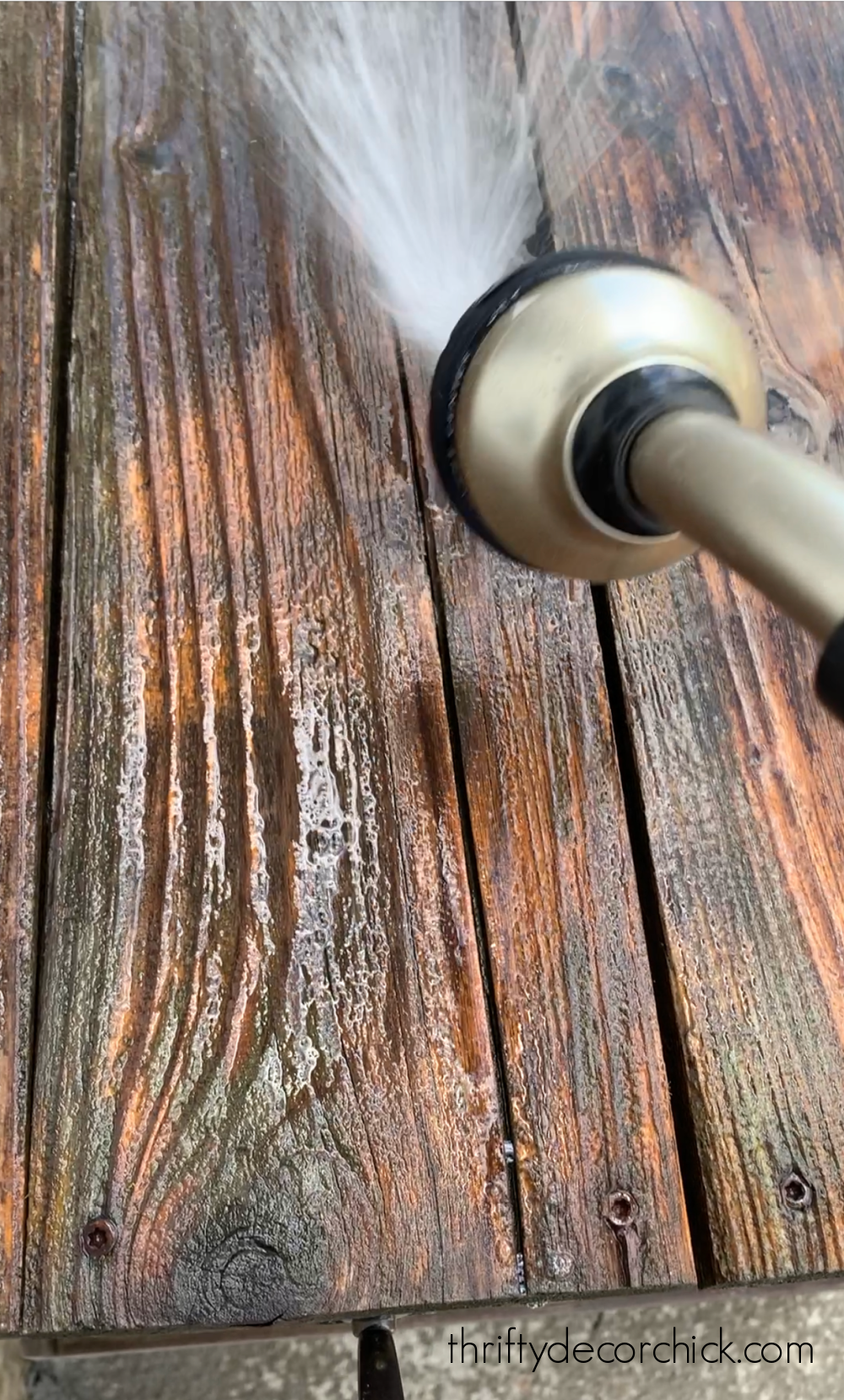 easy way to clean weathered cedar