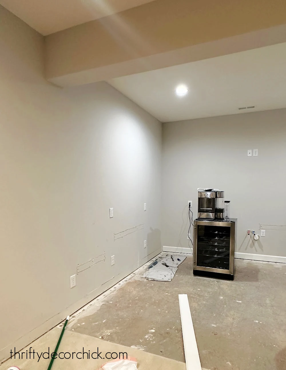 DIY basement kitchen before