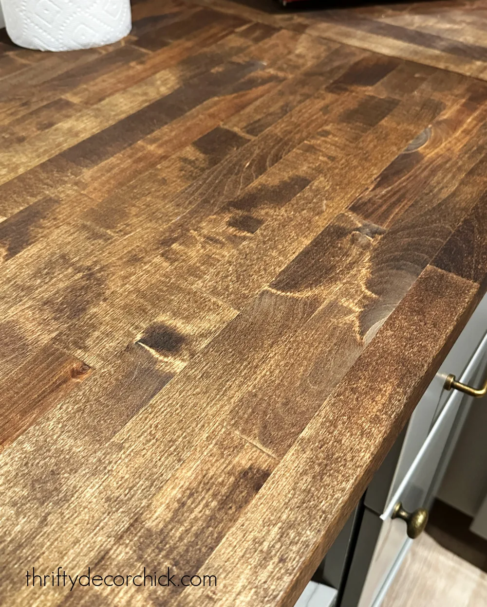 stained butcher block countertops