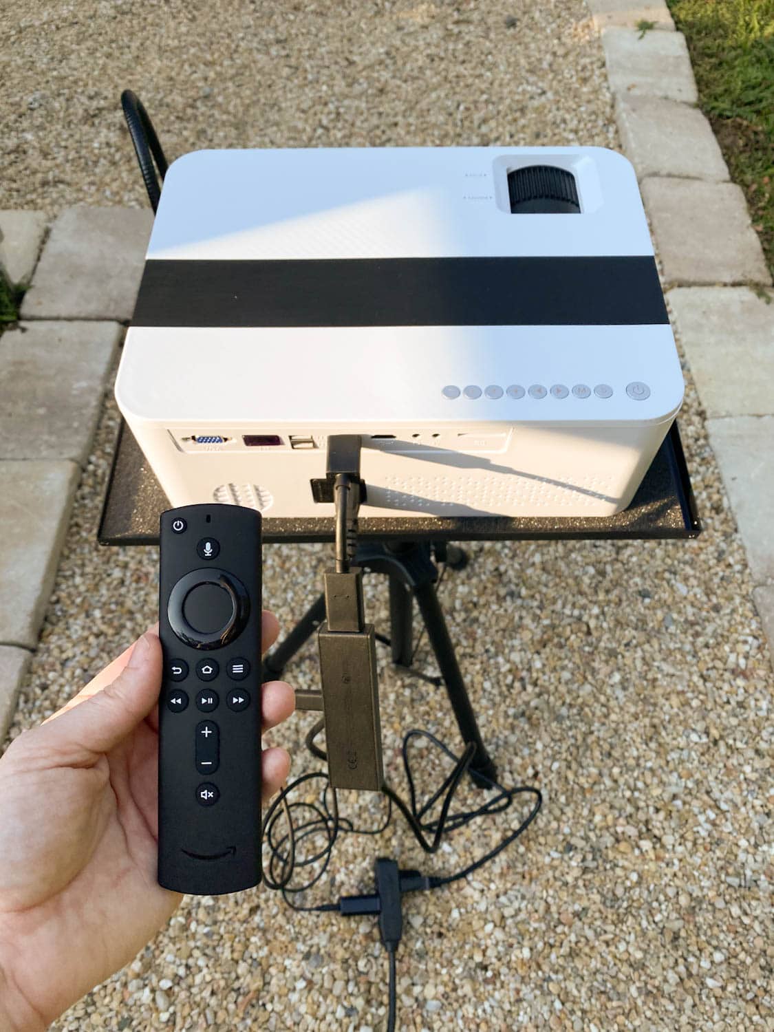 How to stream movies for a backyard movie night on an outdoor projector screen