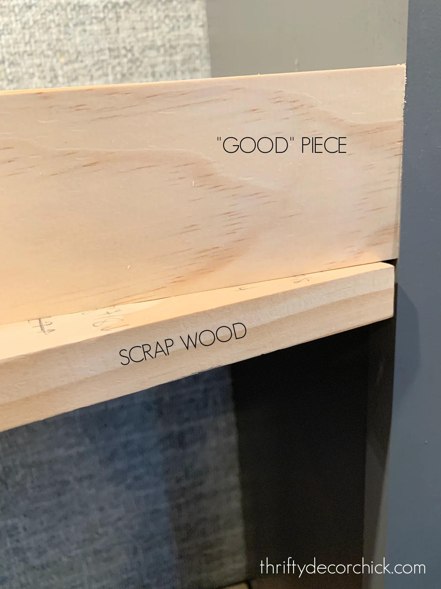 using scrap wood to install tight wood