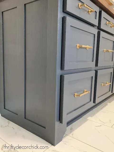 custom end panel on cabinets