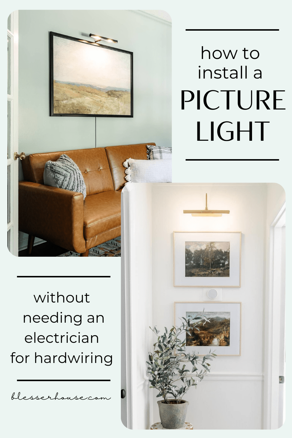 how to install a picture light