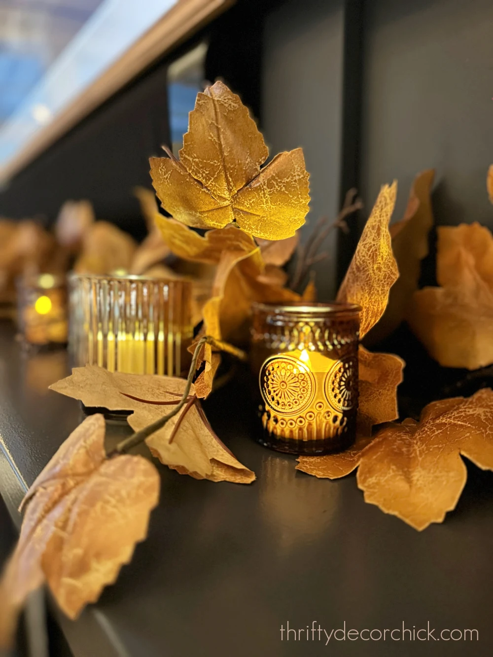 amber votives fall decor