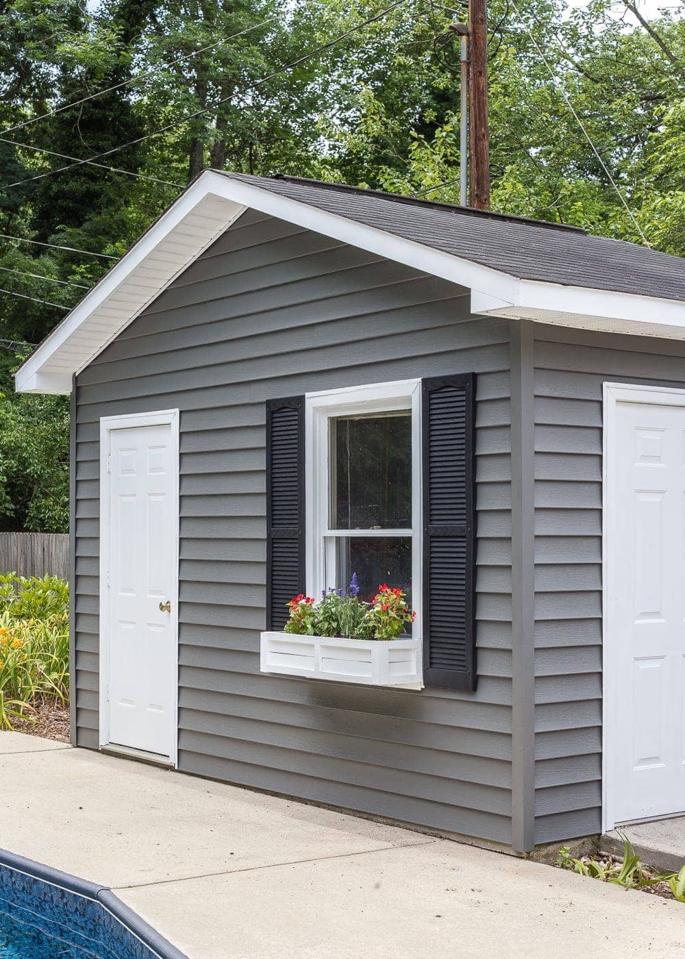 painted siding on a shed