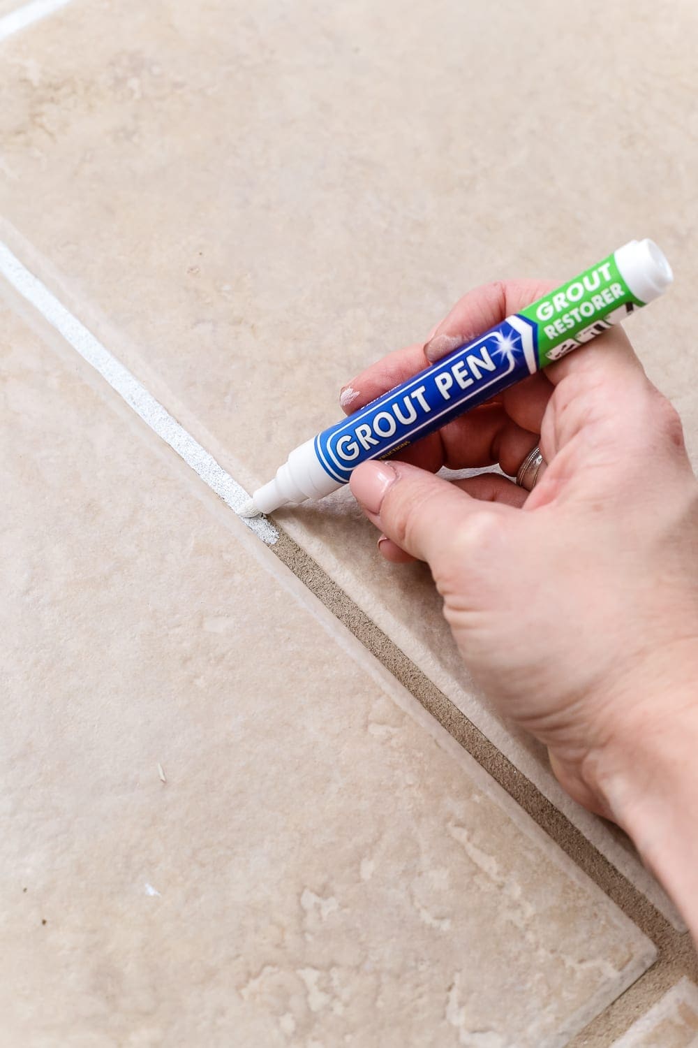 grout pen to update old tile