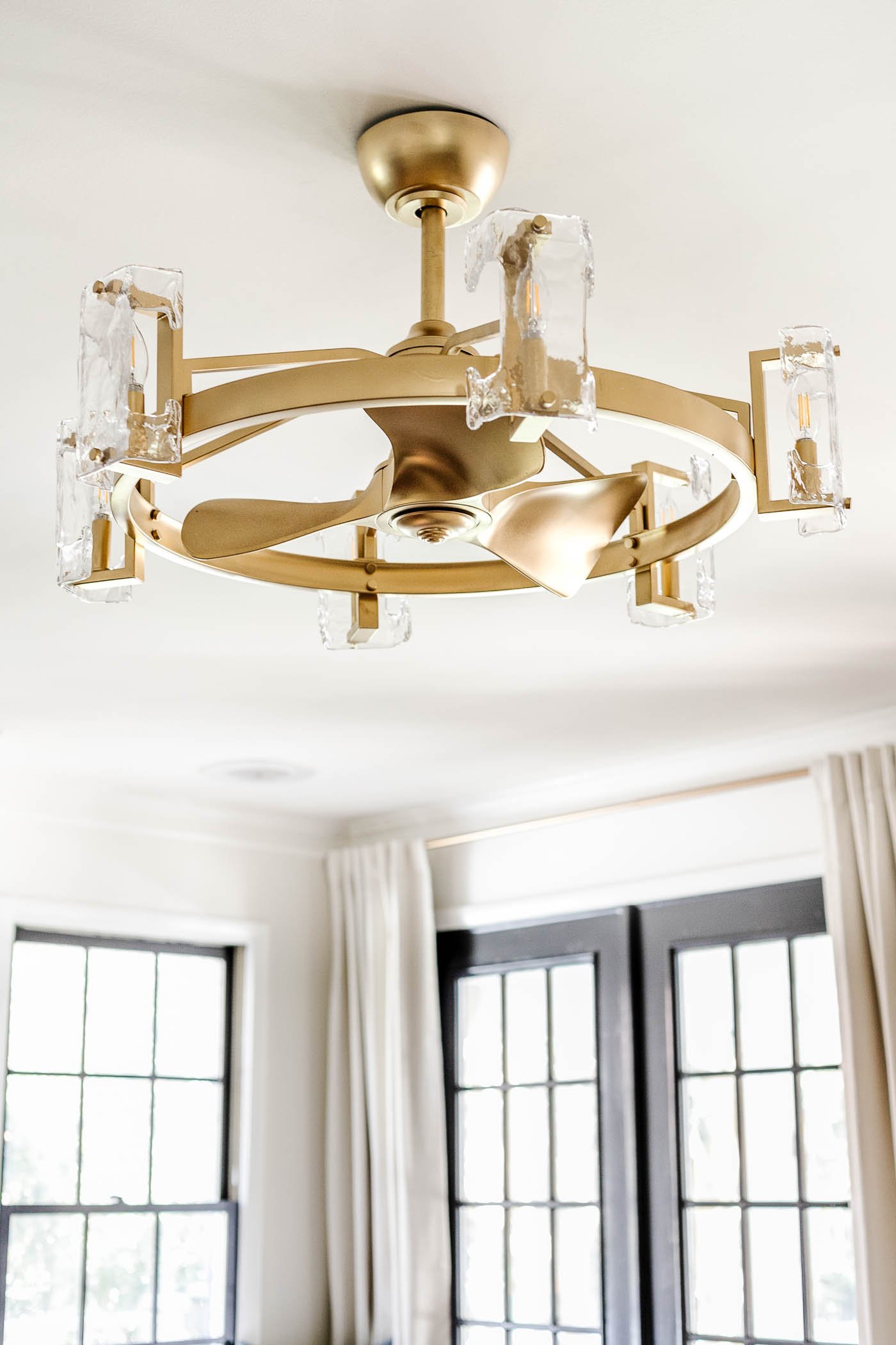 gold painted fandelier fixture