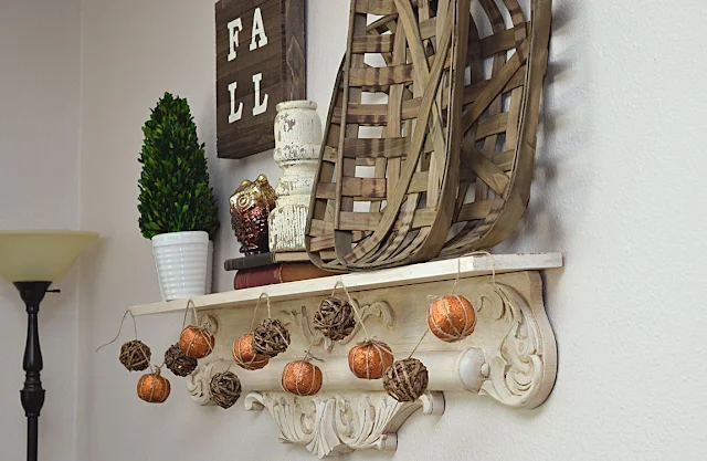 DIY fall pumpkin garland