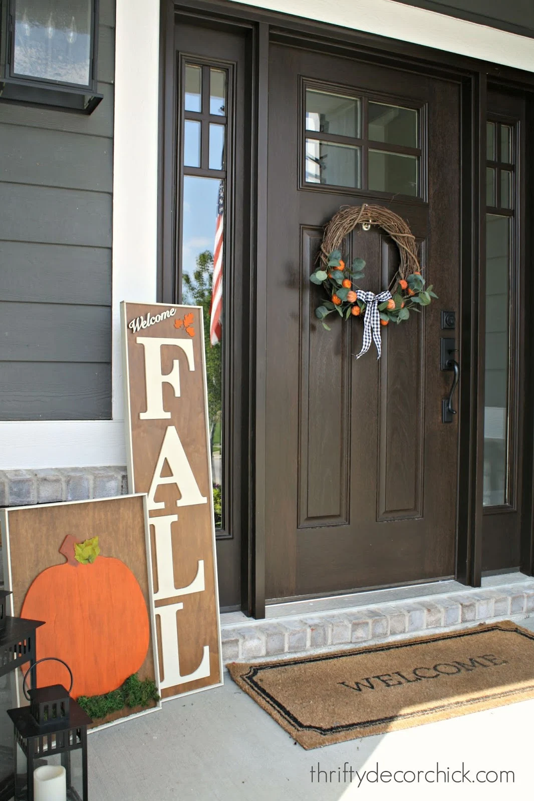 Fall scrap wood porch signs