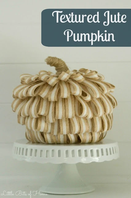 DIY jute ribbon pumpkin