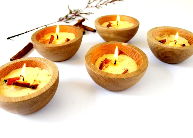 DIY fall beeswax candles