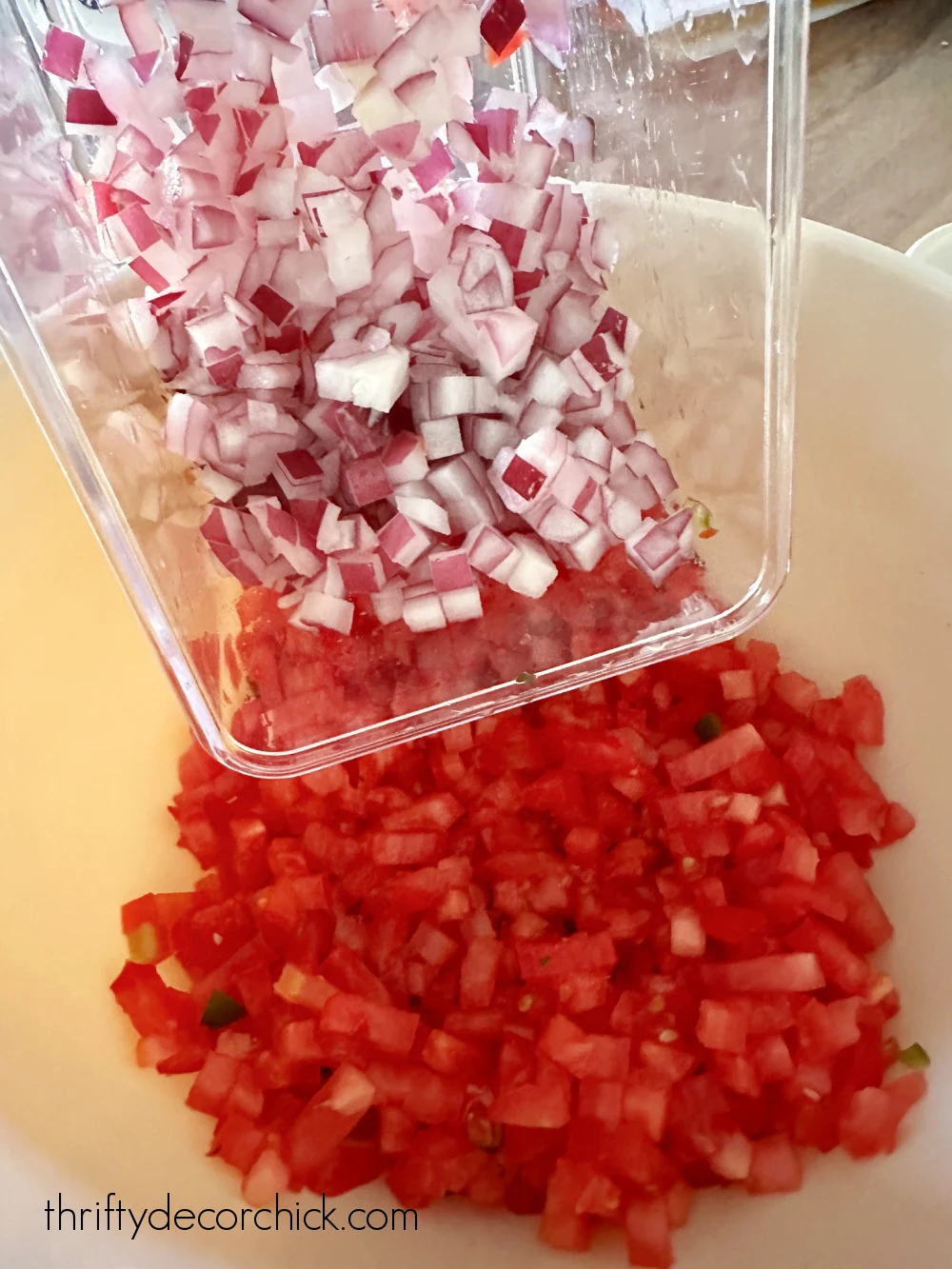 easy chopped red onion