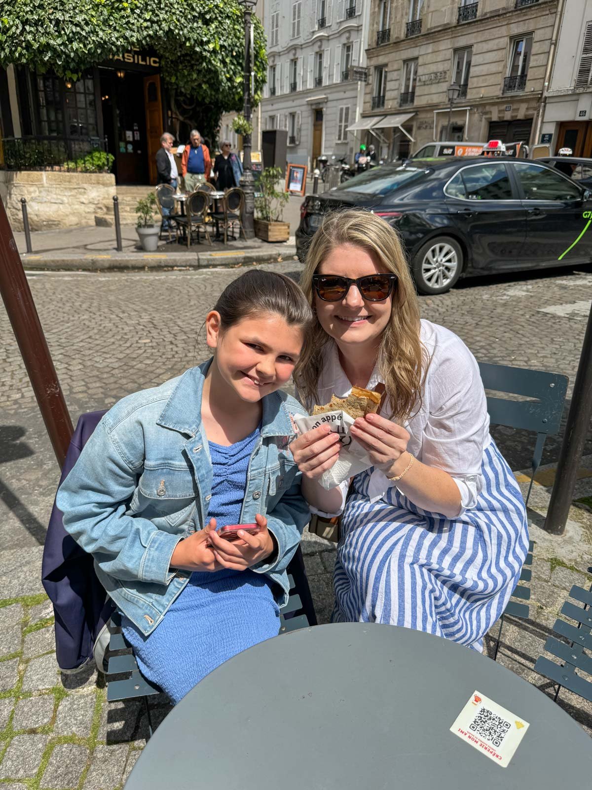 eating crepes in Montmartre