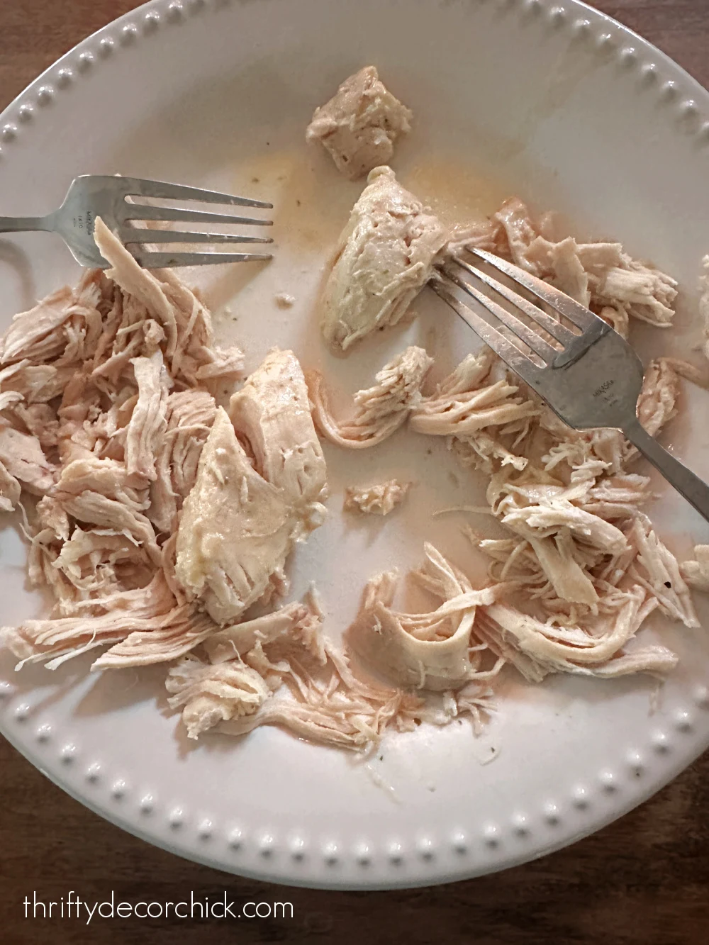 easy shred chicken with forks