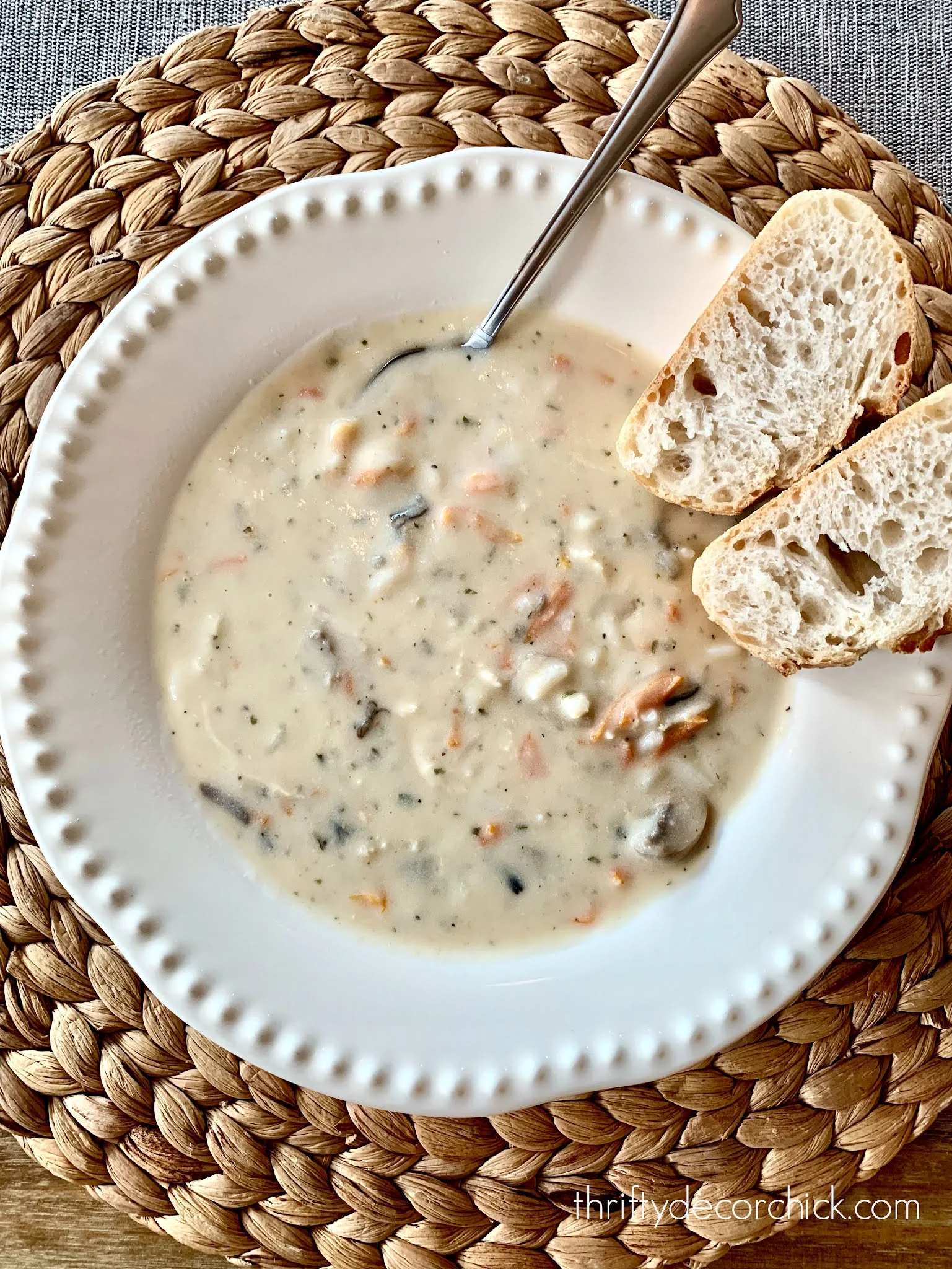 creamy chicken and rice soup