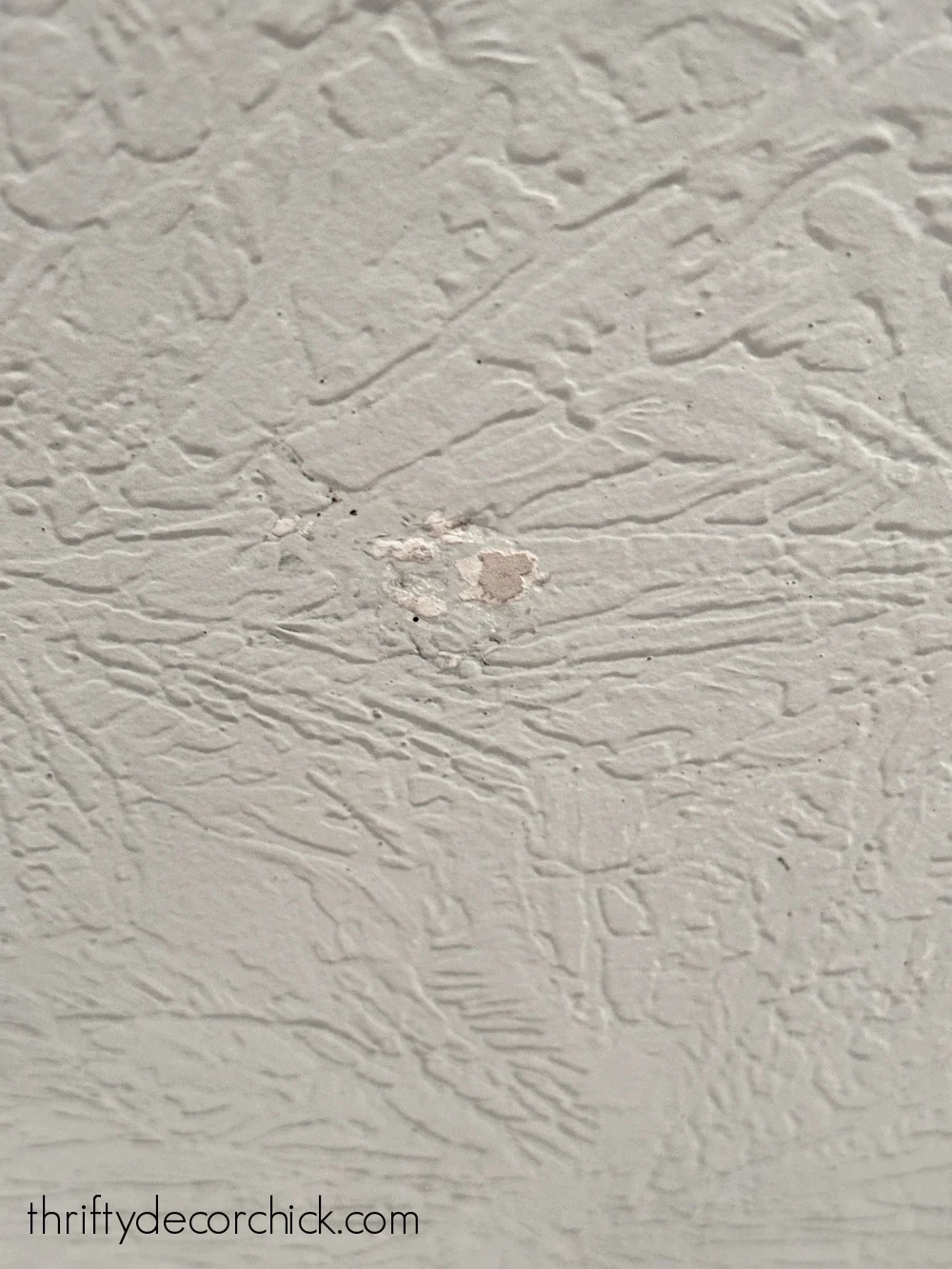 drywall damage textured ceiling