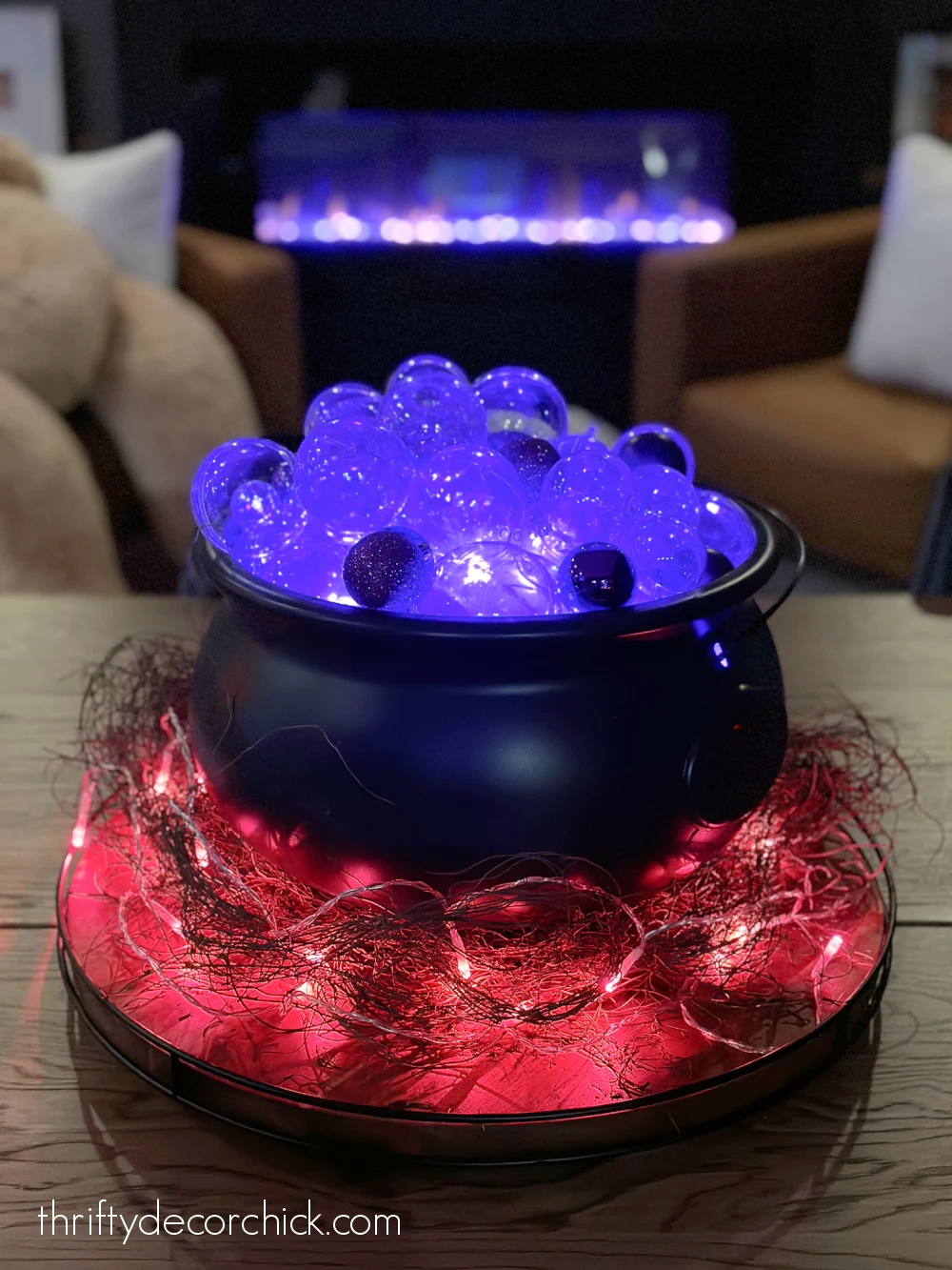 bubbling cauldron kit purple pink lights