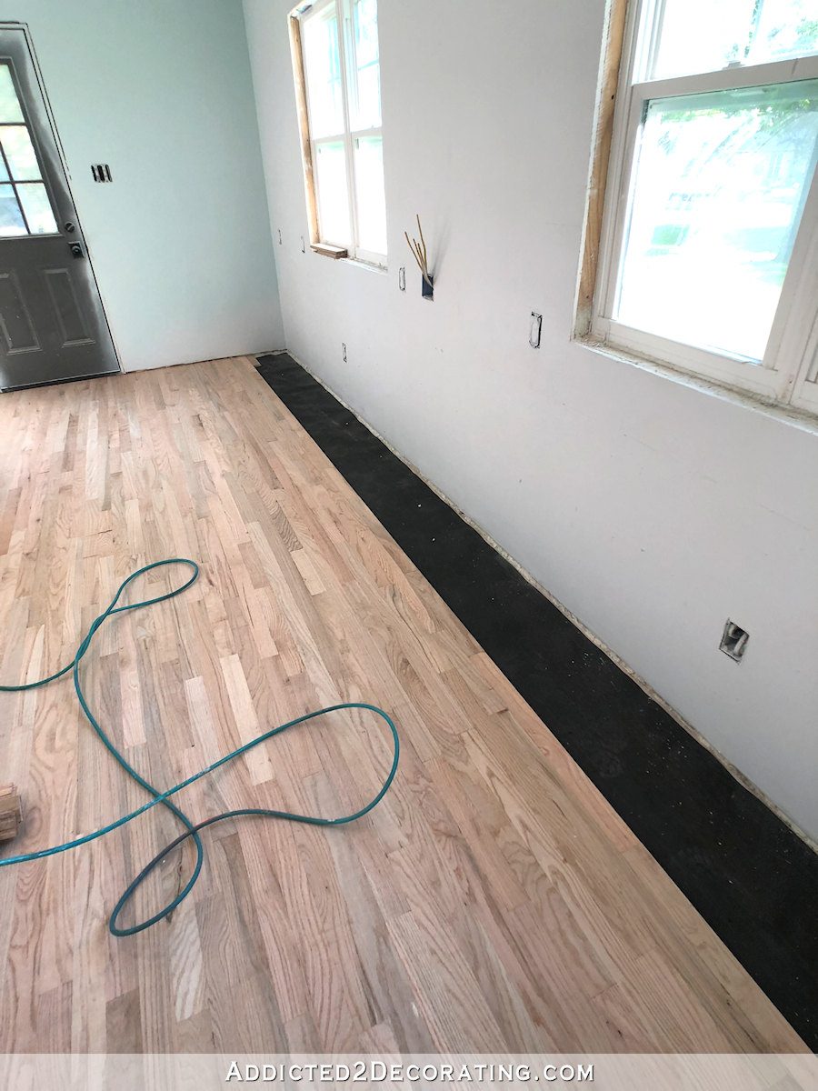 studio red oak hardwood flooring installed - 5