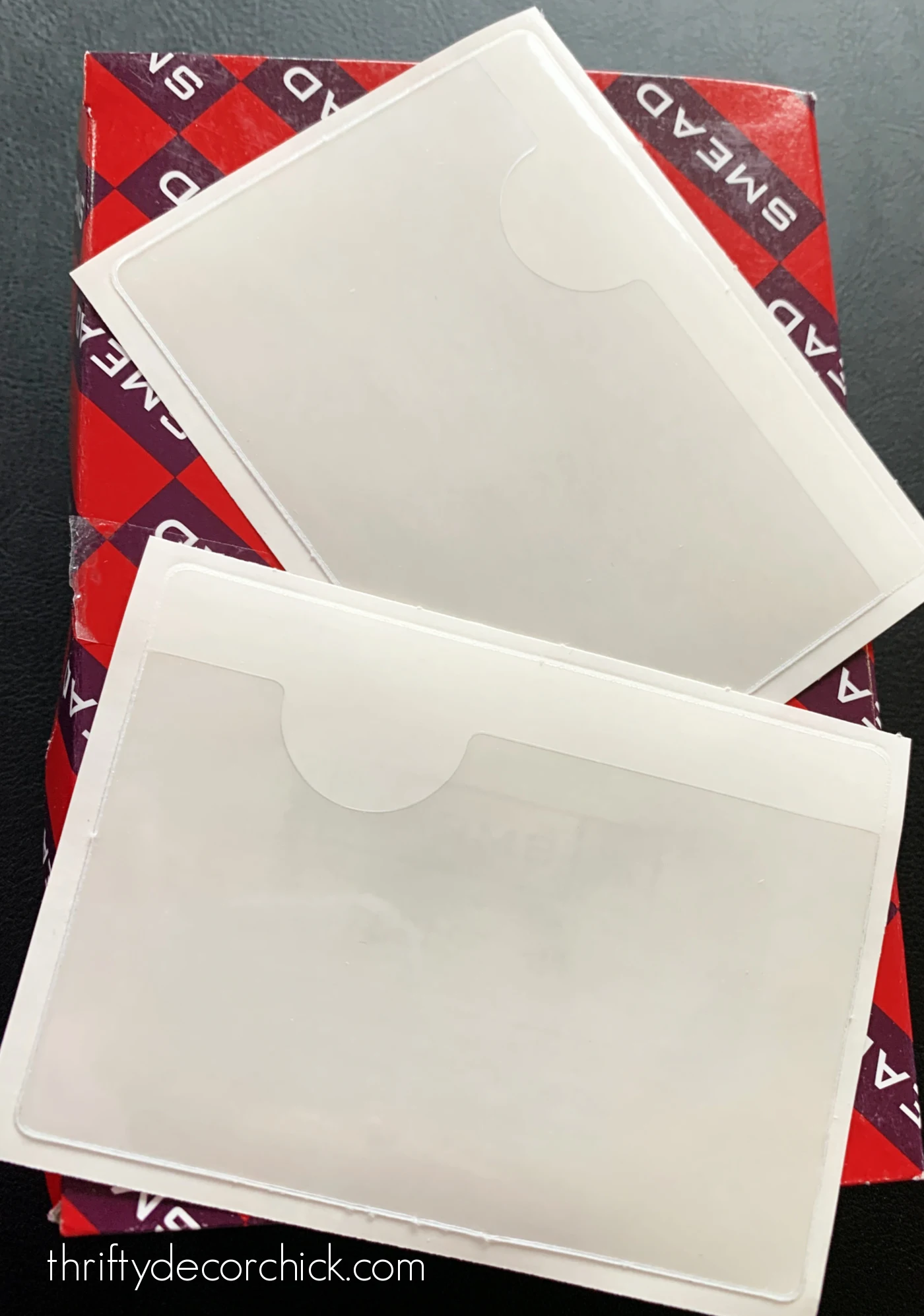 plastic sticky sleeves for labels