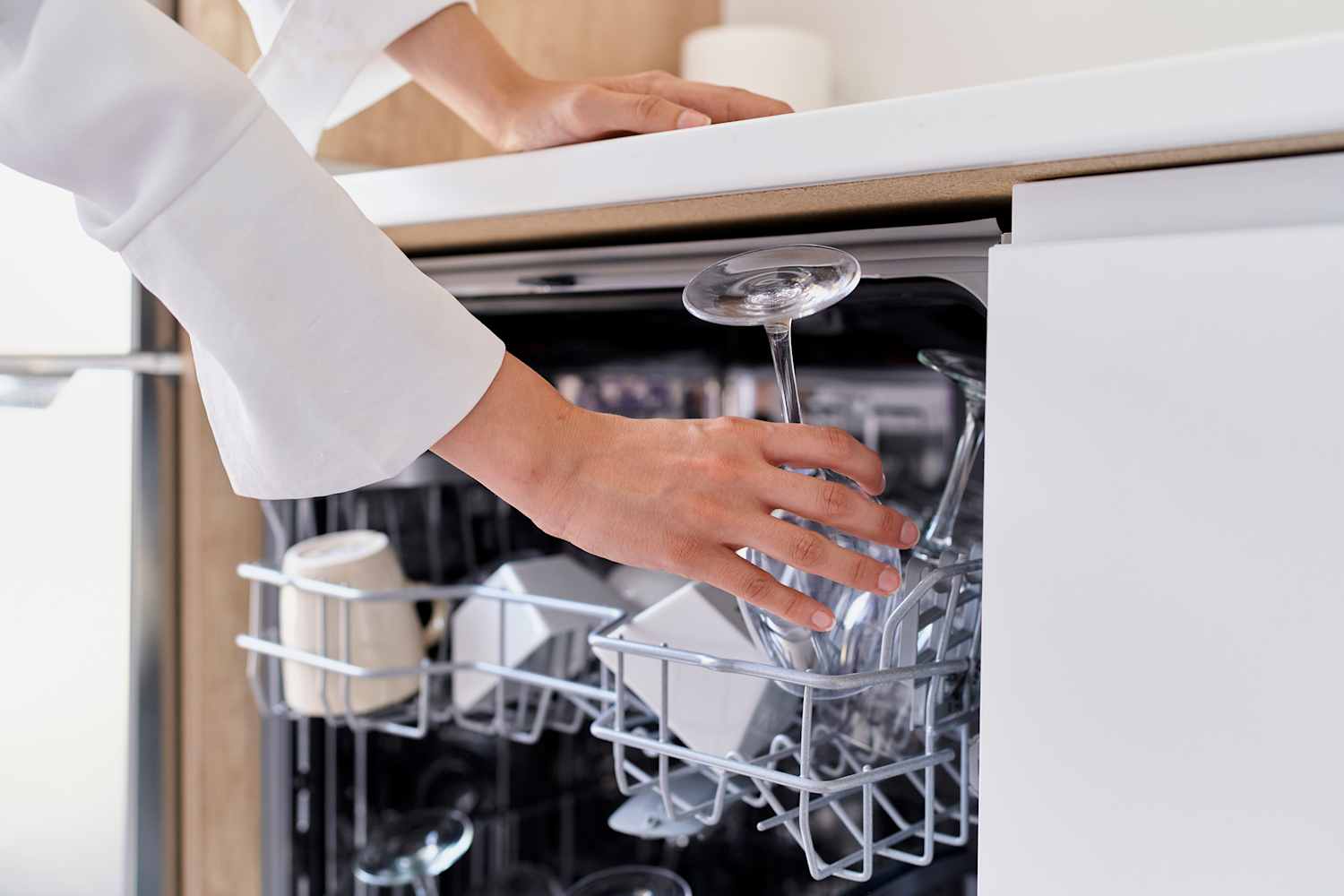 This Not-So-Secret Feature Prevents Wine Glasses from Breaking in the Dishwasher