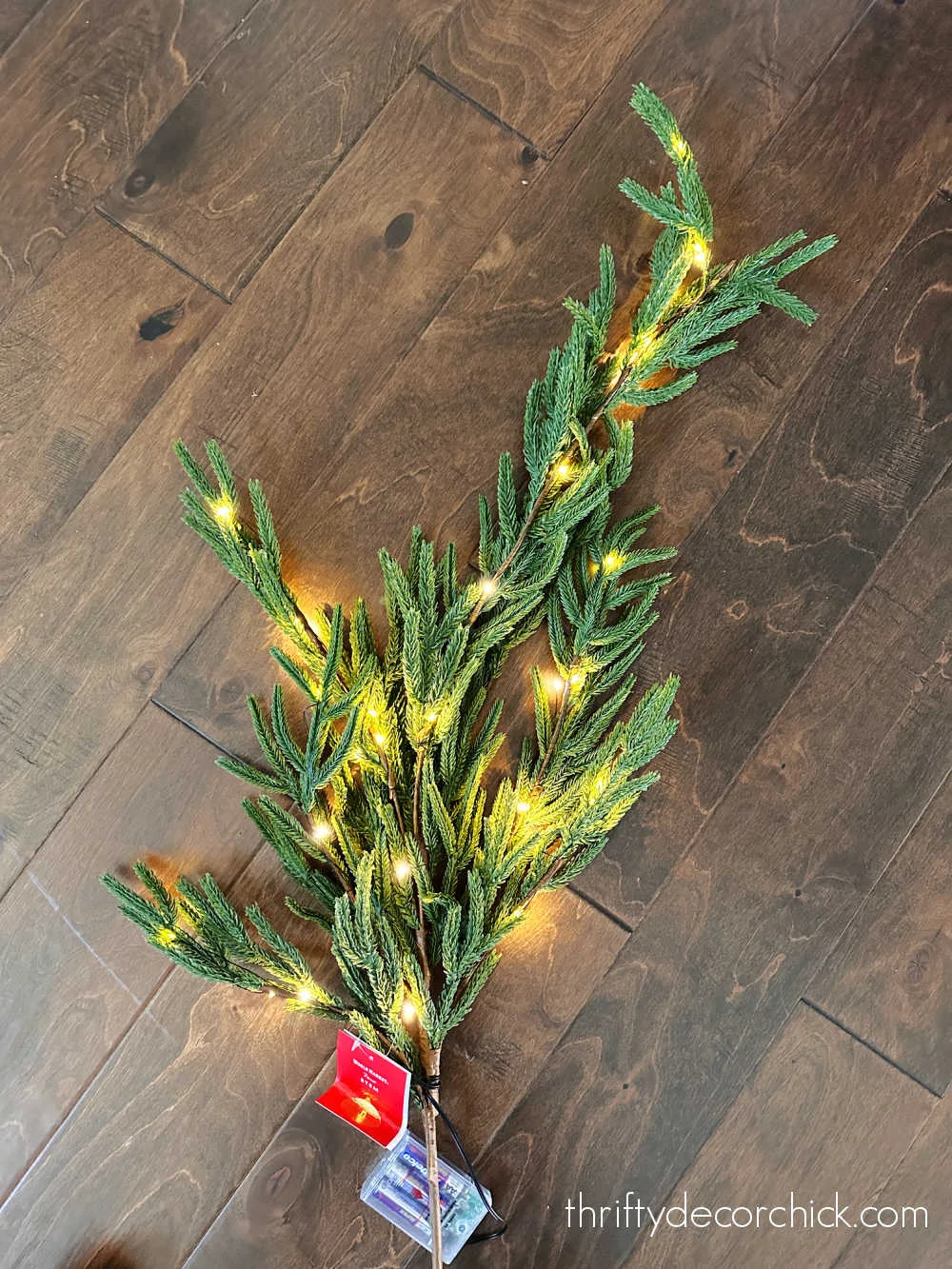 lighted norfolk greenery stems